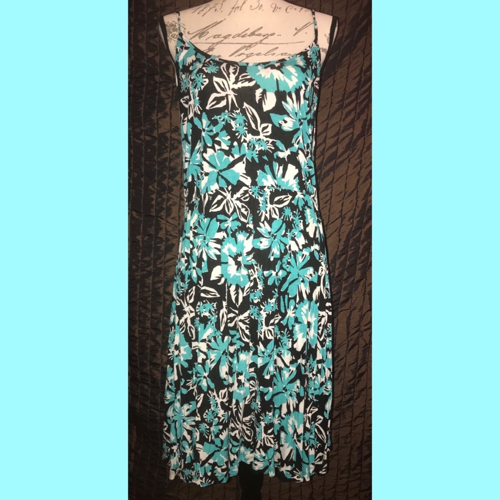 Gap Blue and Black Cotton Summer Dress sz XL